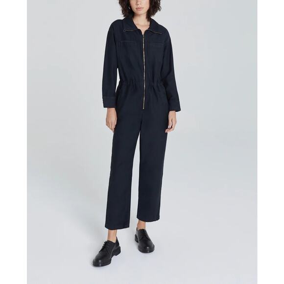 AG Adriano Goldschmeid Coveralls Boilersuit Zip Up Flight Suit Controlla Black - Picture 1 of 11